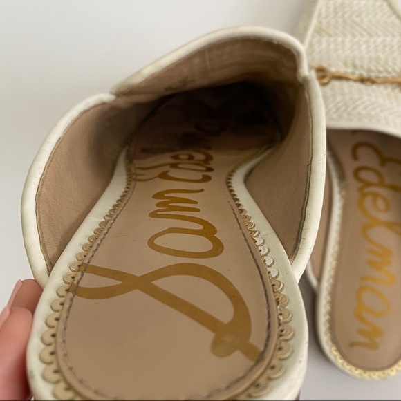 Sam Edelman Linnie Mules Raffia Rounded Toe - Picture 9 of 13